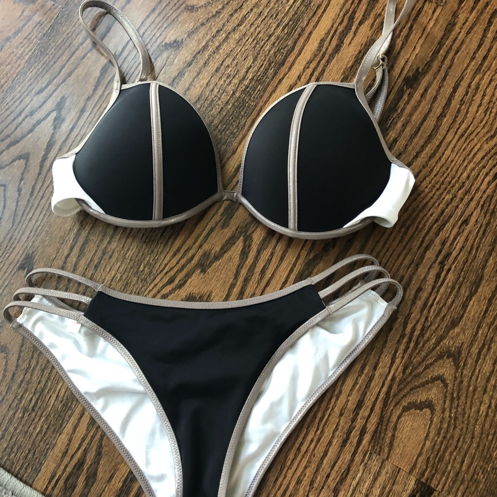 Victoria’s Secret Black and Metallic Bikini